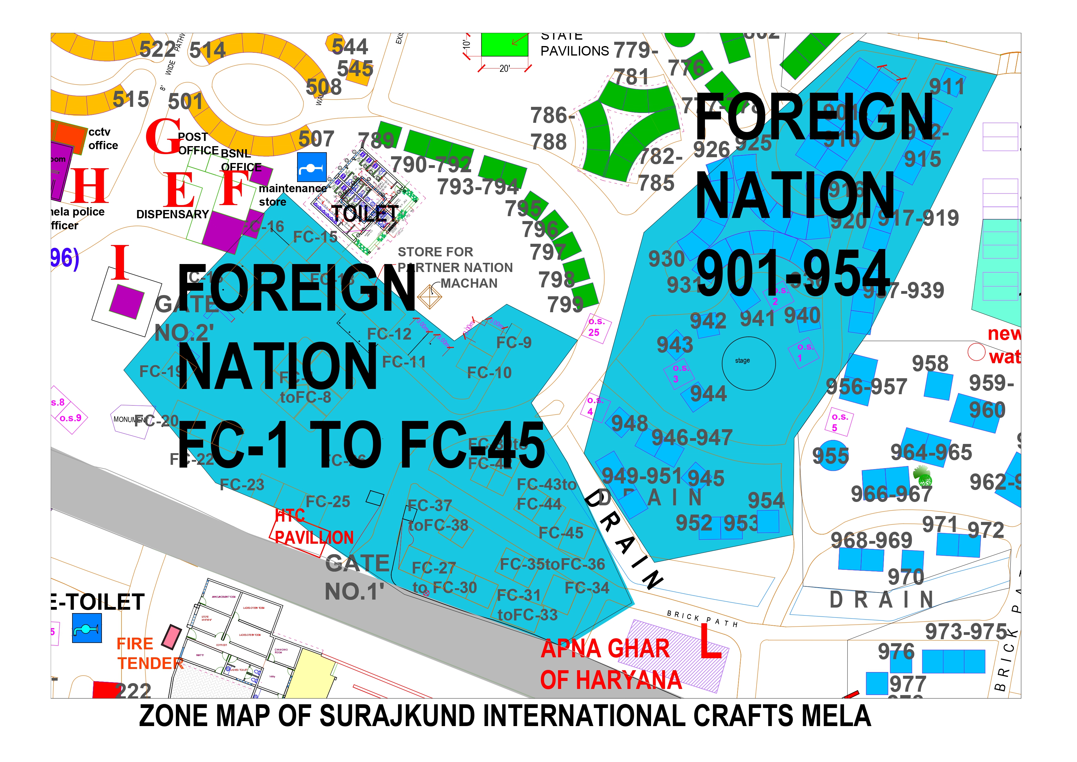 Large view of foriegn nation