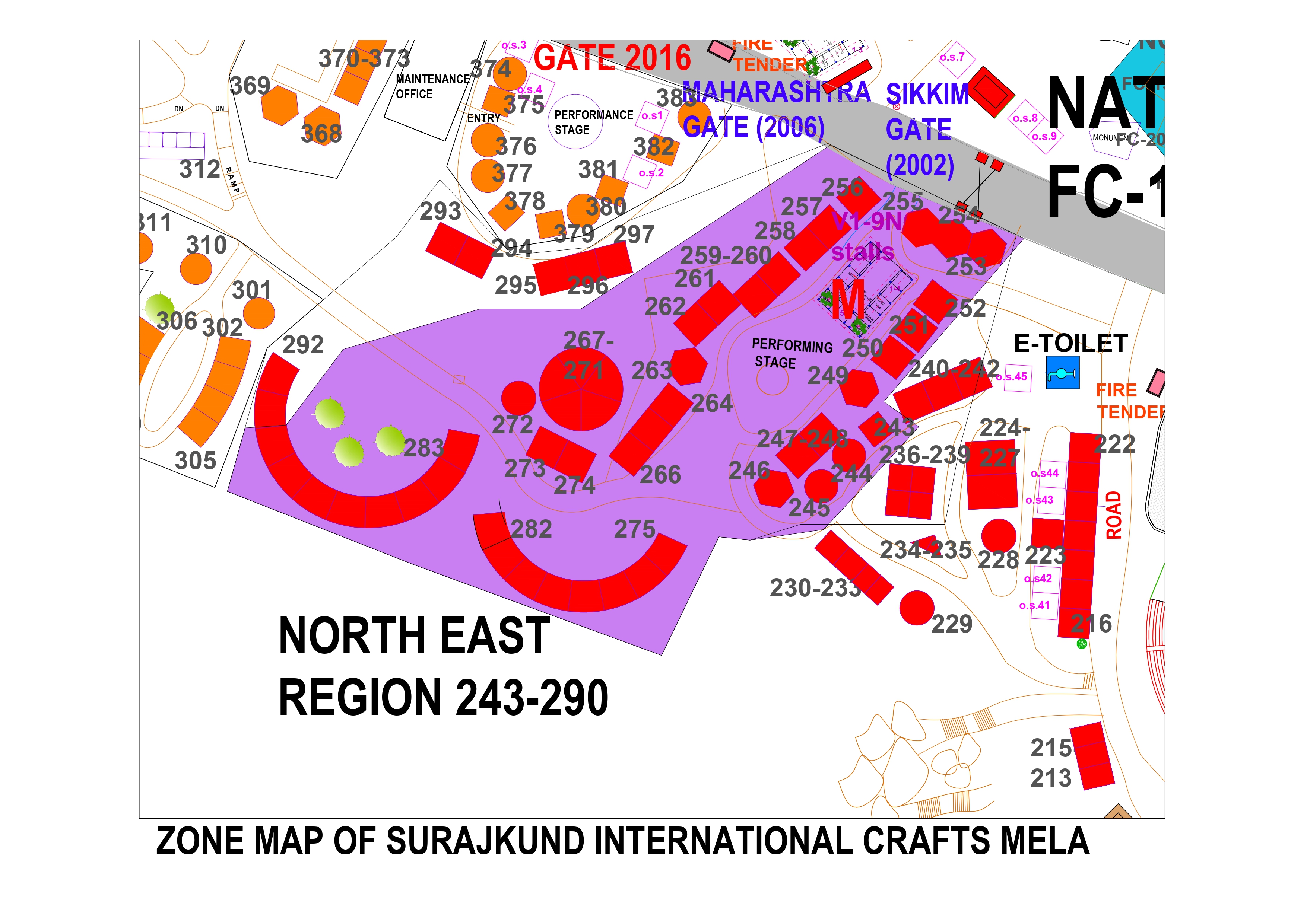 Large view of north east states